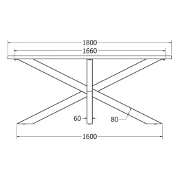 Structure de table MARBELLA / Noir mat