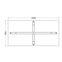 Structure de table MARBELLA / Noir mat