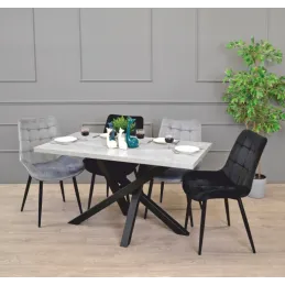 Structure de table LISABON / Noir mat