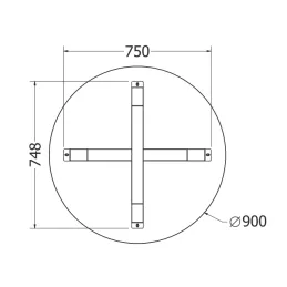 Structure de table FARO / Noir mat