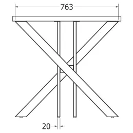 Structure de table BRAGA / Noir mat