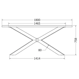 Structure de table LAGOS / Noir mat
