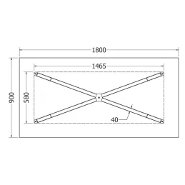 Structure de table LAGOS / Noir mat
