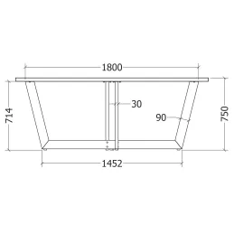 Structure de table AMORA / Noir mat
