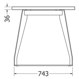 Structure de table PARLA / Noir mat