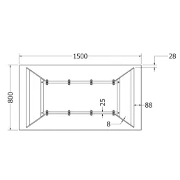 Structure de table PARLA / Noir mat