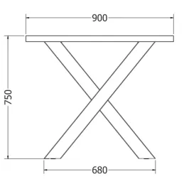 Structure de table COSTA / Noir mat