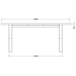 Structure de table COSTA / Noir mat