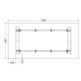 Structure de table COSTA / Noir mat