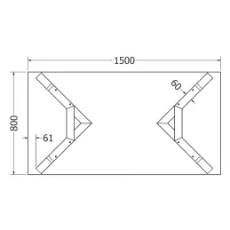 Set de 2 pieds de table design SOHO / Noir mat