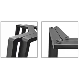 Set de 2 pieds de table design SOHO / Noir mat