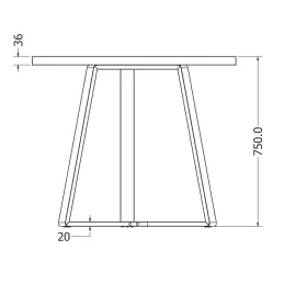 Structure de table SAXO / Noir mat