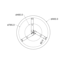 Structure de table SAXO / Noir mat