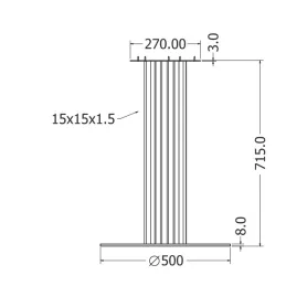 Structure de table CESAR / Noir mat