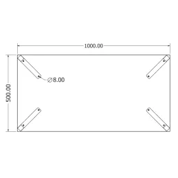 Ensemble de 4 pieds design pour table basse OSAKA COFFEE / Noir mat