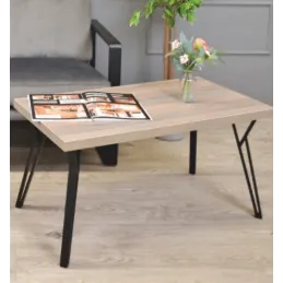 Ensemble de 4 pieds design pour table basse OSAKA COFFEE / Noir mat