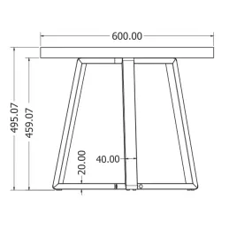 Structure pour table basse SAXO COFFEE / Noir mat