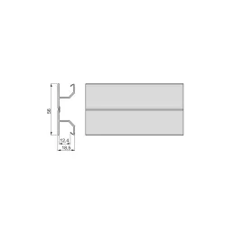 Raccord flexible pour plinthe PLASLINE / Aluminium brossé