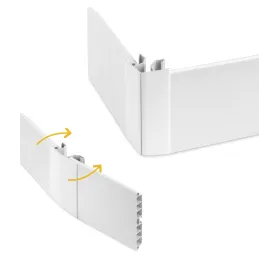 Raccord flexible pour plinthe PLASLINE / Blanc mat