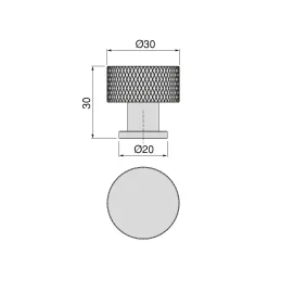 Bouton de meuble ARGOS / Noir mat