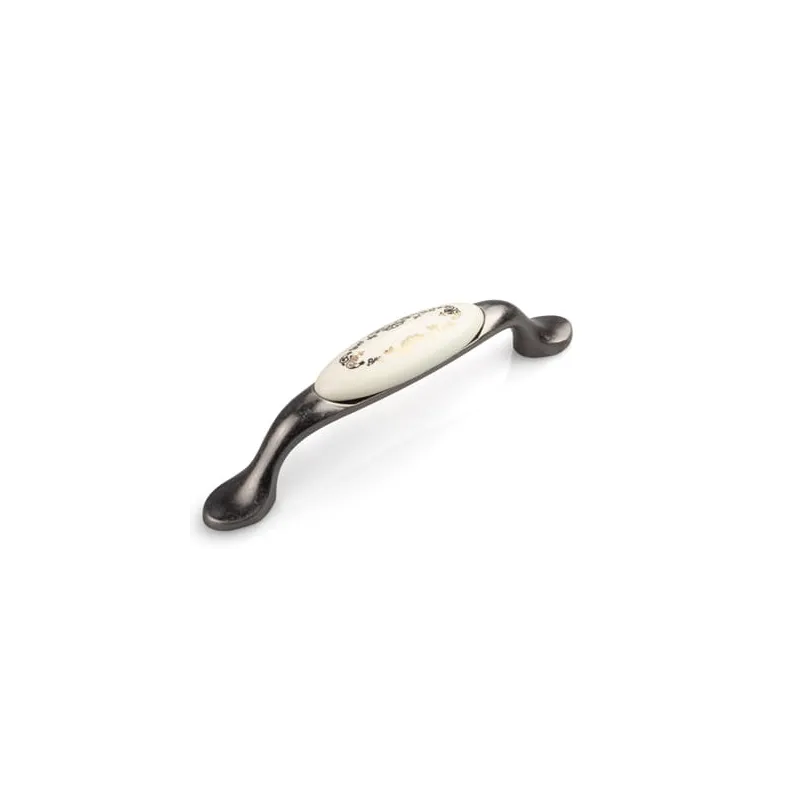 Poignée LUNAS / Argent vieilli – motif ornemental