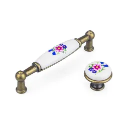 Poignée LUNAS DUO / Laiton vieilli – motif floral