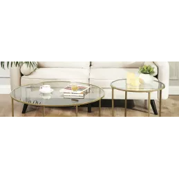 Table basse REGALO LUX Mini / Or mat 
