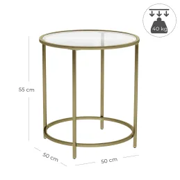 Table basse REGALO LUX Mini / Or mat 
