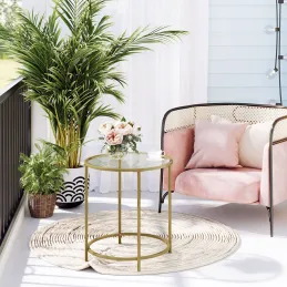 Table basse REGALO LUX Mini / Or mat 
