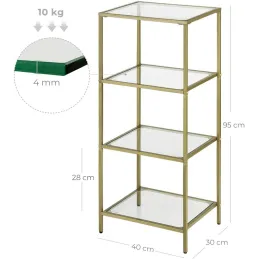 Étagère REGALO LUX 95 / Or mat mat