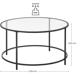 Table basse REGALO LUX / Noir mat