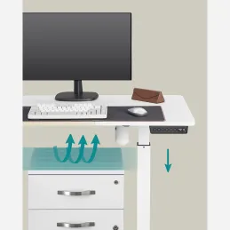 Bureau électrique réglable en hauteur GARDO 1400 x 600 / Blanc