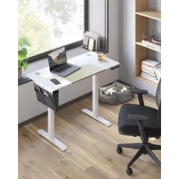 Bureau électrique réglable en hauteur GARDO 1400 x 600 / Blanc