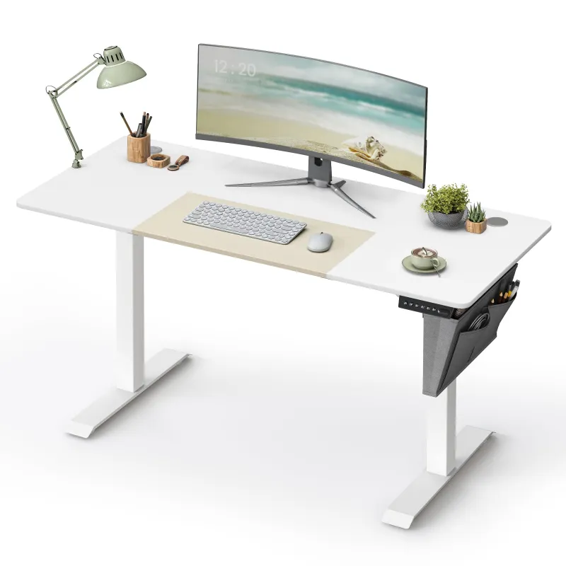 Bureau électrique réglable en hauteur GARDO 1400 x 600 / Blanc