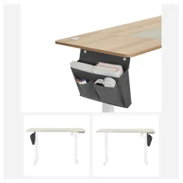 Bureau électrique réglable en hauteur GARDO 1400 x 600 / Blanc - Chêne sonoma