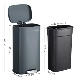 Poubelle STING à pédale 30 L / Anthracite