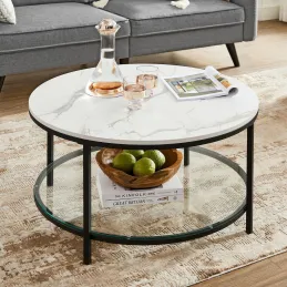 Table basse REGALO MARBLE / Noir mat