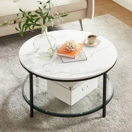 Table basse REGALO MARBLE / Noir mat