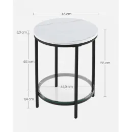 Table basse REGALO MARBLE Mini / Noir mat