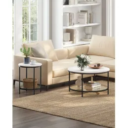 Table basse REGALO MARBLE Mini / Noir mat