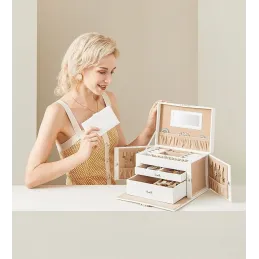 Organiseur à bijoux exclusif SIGMA / Blanc