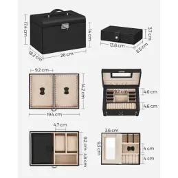 Organiseur à bijoux exclusif SIGMA / Noir