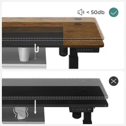 Bureau électrique réglable en hauteur GARDO 1200 x 600 / Noir