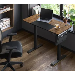 Bureau électrique réglable en hauteur GARDO 1200 x 600 / Noir