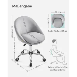 Chaise de bureau DIANA / Grise