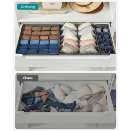 Set de 8 boîtes de rangement pour armoire ALAMO / Gris