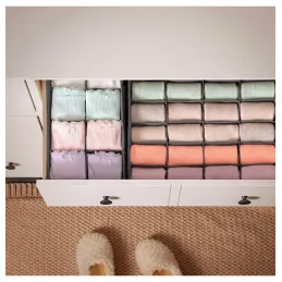 Set de 8 boîtes de rangement pour armoire ALAMO / Gris