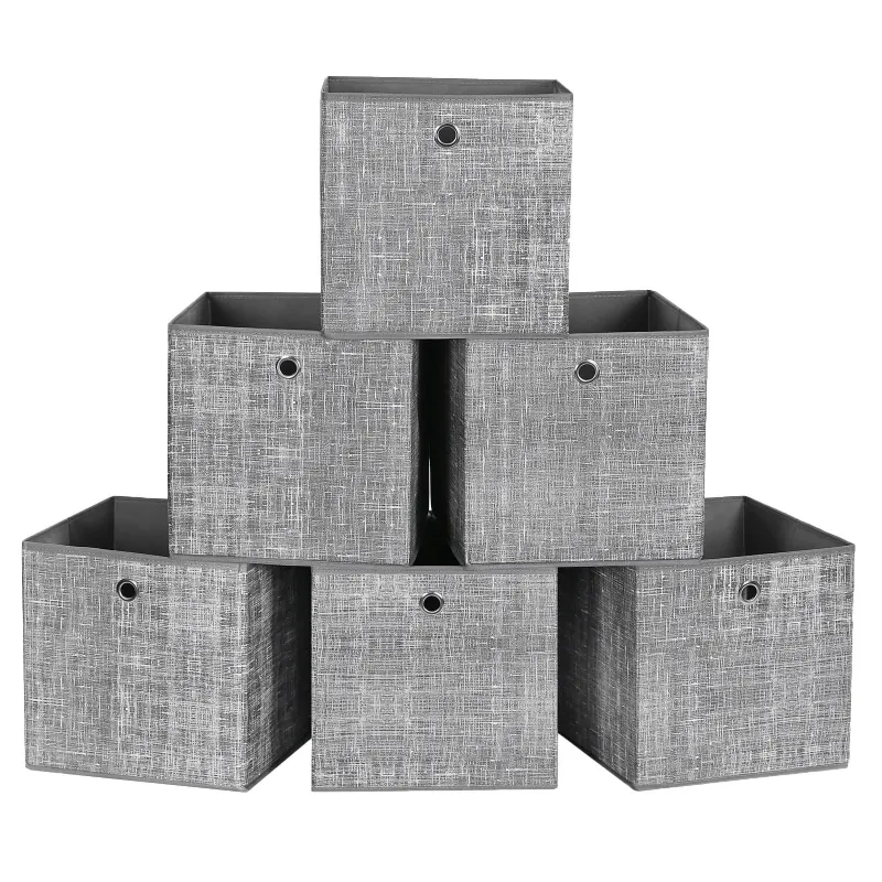 Set de 6 boîtes de rangement ALAMO HOME / Gris