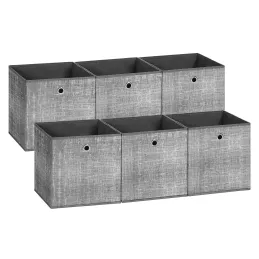 Set de 6 boîtes de rangement ALAMO HOME / Gris