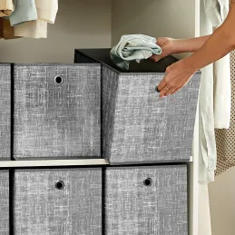 Set de 6 boîtes de rangement ALAMO HOME / Gris